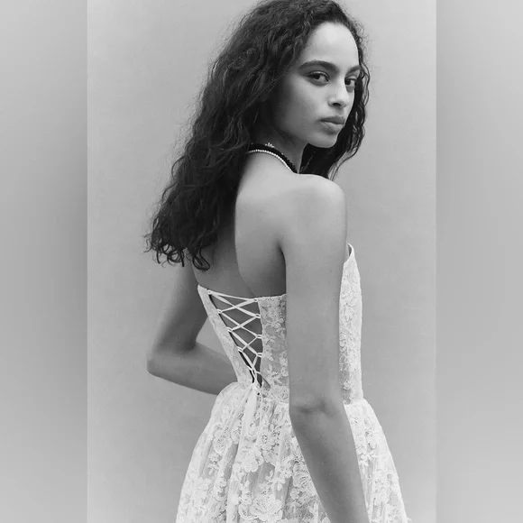 NEW NWT V. Chapman Charlotte Lace Strapless Maxi Gown Anthropologie - Picture 4 of 10